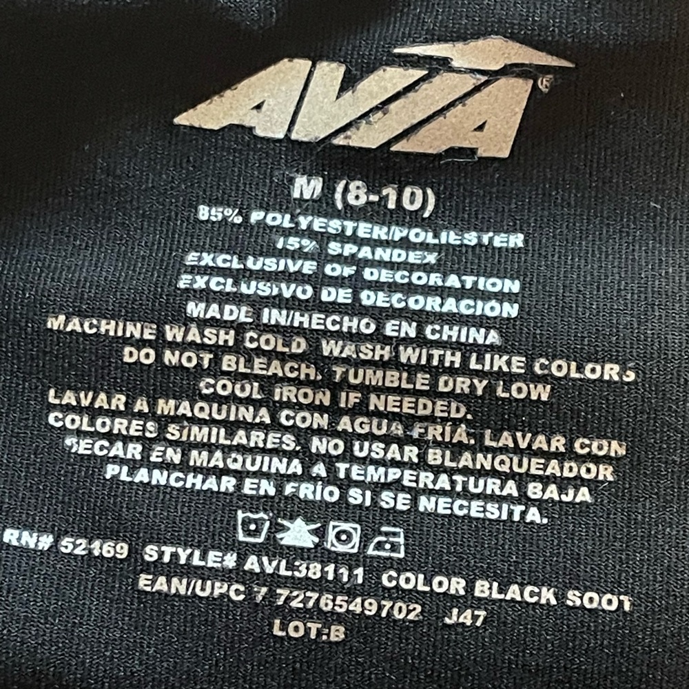Avia Yoga Workout Lifting Running Leggings W/ Mesh Sz M - Picture 2 of 7